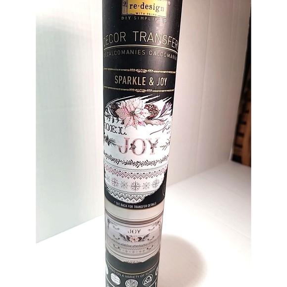 NEW Redesign Sparkle & Joy Furniture Transfer Christmas Floral RETIRED Pastel - Picture 1 of 9